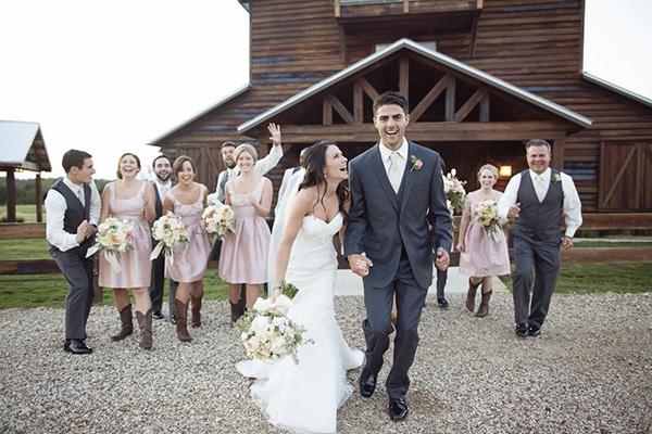 barefeet photography, texas wedding photographers, blush and ivory ranch weddings, rustic elegant ranch weddings, Thistle Springs Ranch in Cleburne, Texas. Cleburne Texas ranch weddings, wedding sparkler direct, ranch styled wedding, glamorous barn weddings, texas ranch weddings, 2014 ranch wedding inspiration, Blush and Ivory Bouquet with the Bride, knee-length blush bridesmaids dresses, Bridesmaids in Blush and Cowboy Boots. Waterside Wedding Ceremony under a Floral Arch , Rosebuds and Ranunculus centerpieces. Rustic Elegant Barn Reception, Spring Centerpiece For a Rustic Barn Reception, white cake for rustic barn wedding