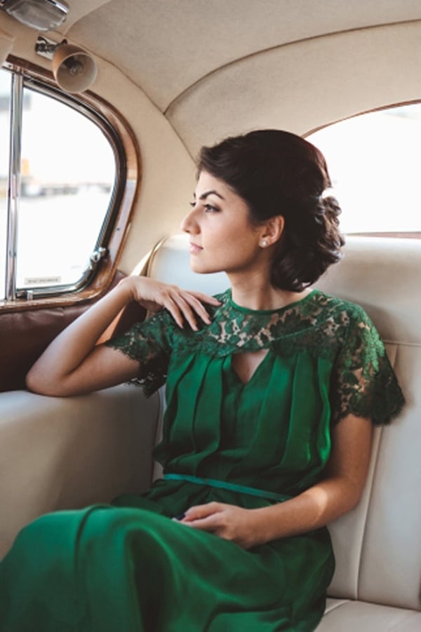 Vintage Emerald Green Wedding Dress | I Love Wednesdays Photography | See More! http://heyweddinglady.com/fab-bridal-alternatives-white-wedding-dress/