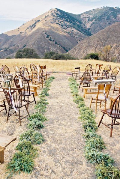 Wide Open Spaces - Outdoor Mountain Wedding Ceremony | B. Wright Photography | See More! http://heyweddinglady.com/natural-earthy-wedding-inspiration-in-terra-cotta-gold-green/