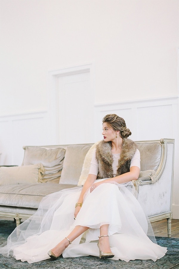 Elegant Neutral Bridal Style for Winter | Jacque Lynn Photography and ...