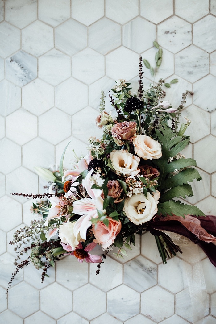 Fall Pastels and Metallics in the Woods Hey Wedding Lady