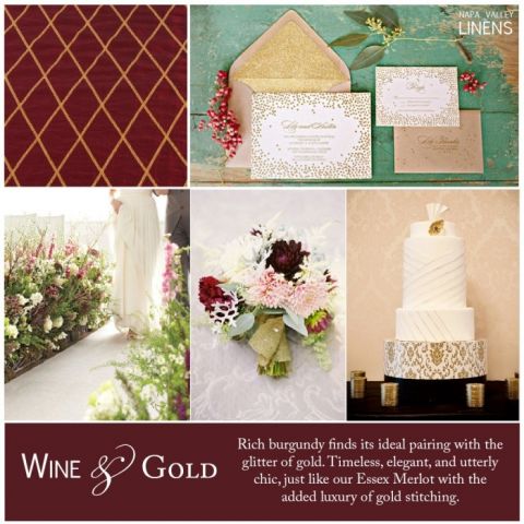 Luxe Wedding Inspiration - A Burgundy and Gold Inspiration Board