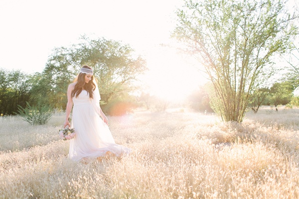 Magic Hour - Sun-Gilded Bohemian Bridal Portraits - Hey Wedding Lady