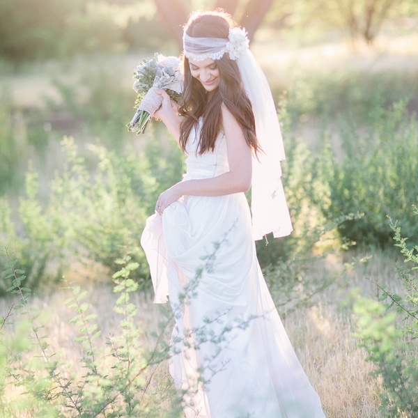 Magic Hour - Sun-Gilded Bohemian Bridal Portraits - Hey Wedding Lady