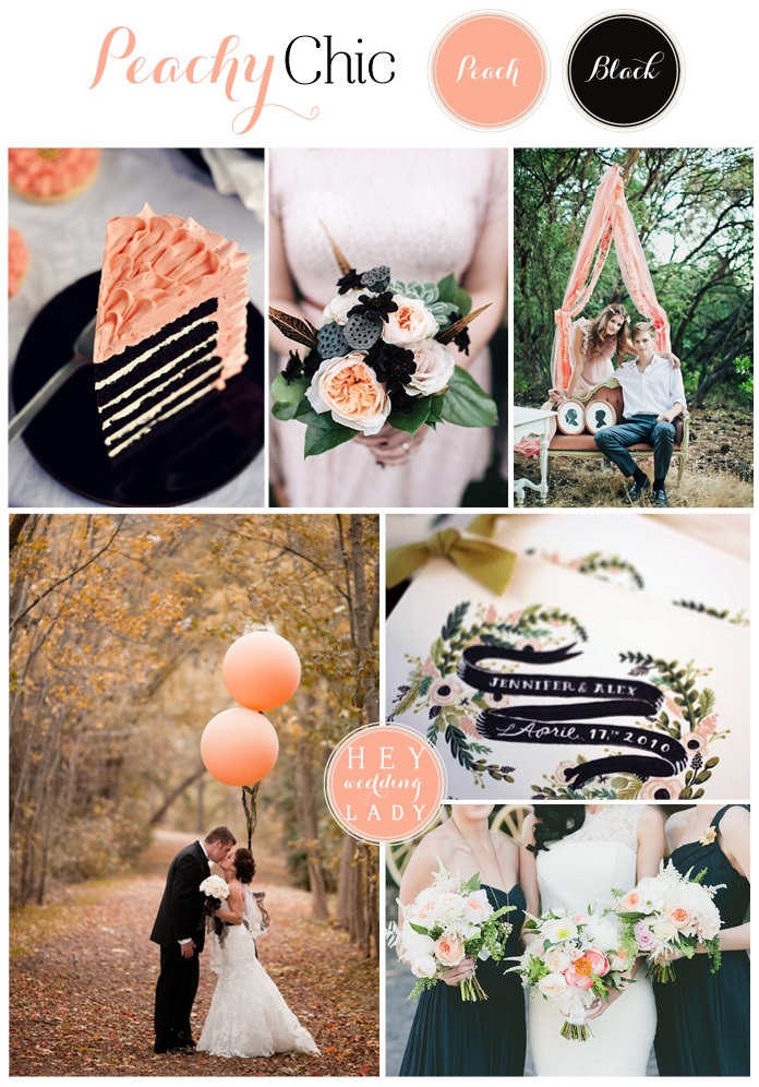 Peachy Chic - A Rustic Peach and Black Inspired Wedding by Request