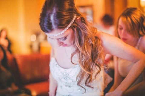 Elegant Bohemian Bridal Style with a Delicate Headpiece | Love Out Loud Studios | Gorgeous Rustic Bohemian Wedding in Vancouver