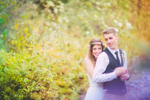 Wedding Portraits in the Fall Foliage | Love Out Loud Studios | Gorgeous Rustic Bohemian Wedding in Vancouver