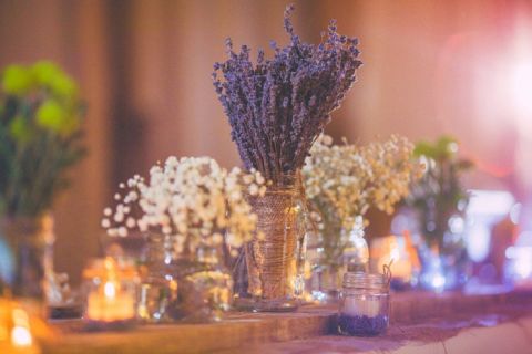 Simple Centerpieces of Dried Flowers | Love Out Loud Studios | Gorgeous Rustic Bohemian Wedding in Vancouver