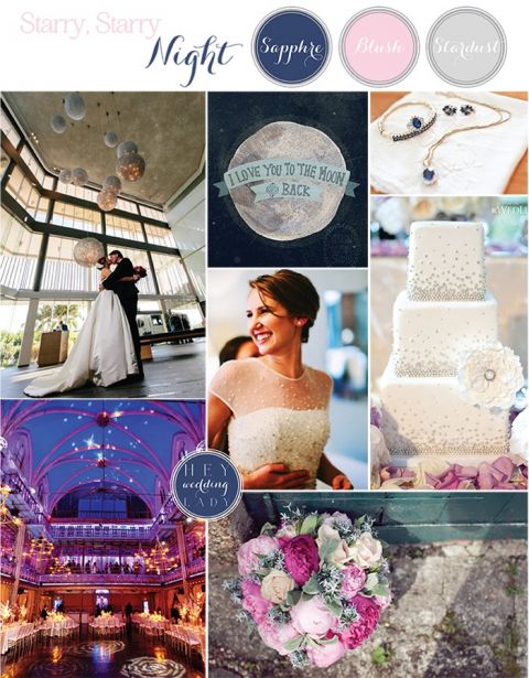 Starry Night - Sapphire and Blush Astronomy Wedding Inspiration