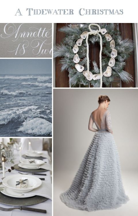 Tidewater Christmas - Romantic Gray and Pewter Wedding Inspiration