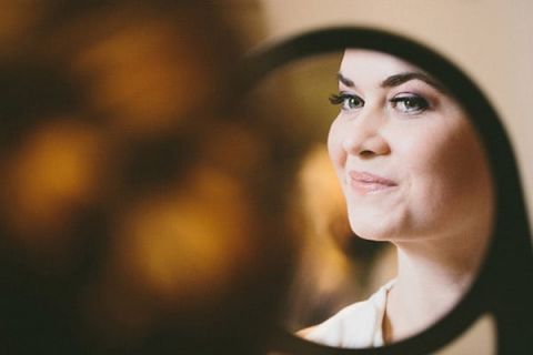 Beautiful Bride Getting Ready | Robert J Hill Photography | See More: https://heyweddinglady.com/simple-and-elegant-grand-bohemian-hotel-wedding-from-robert-j-hill-photography/