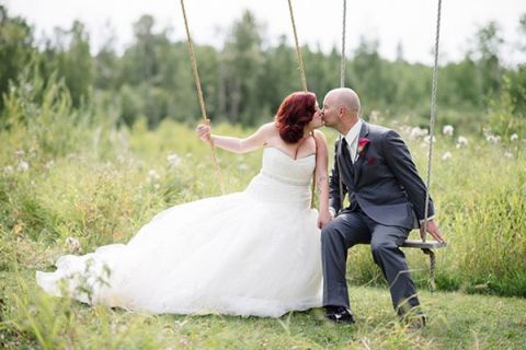 Joyful Red and Gray Wedding | Milton Photography | See More: https://heyweddinglady.com/ruby-and-gray-wedding-with-vintage-book-details-from-milton-photography/