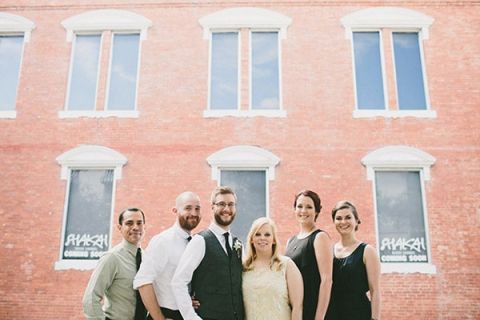Modern Ivory and Black Bridal Party | Robert J Hill Photography | See More: https://heyweddinglady.com/simple-and-elegant-grand-bohemian-hotel-wedding-from-robert-j-hill-photography/