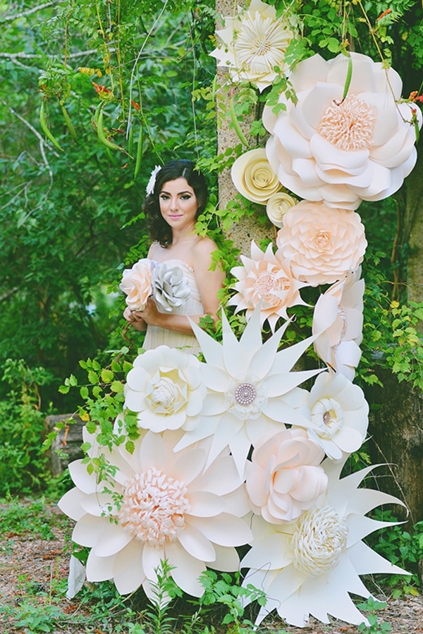 DIY Paper Flower Wedding Bouquet