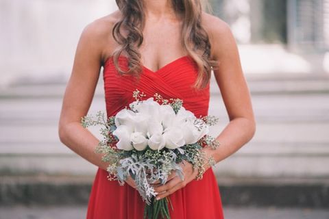 Cherry Red Bridesmaid Dresses