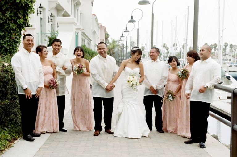 Elegant Blush and Ivory Bridal Party | Tikko Weddings |See More: https://heyweddinglady.com/classic-and-glamorous-blush-and-gold-socal-wedding-from-tikko-weddings/