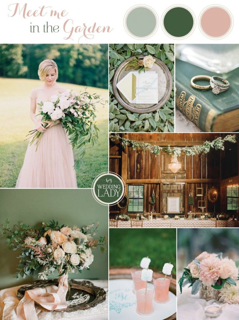 Down the Garden Path - Forest Green and Blushing Peach Wedding Inspiration | See More! https://heyweddinglady.com/down-the-garden-path-a-forest-green-and-peach-wedding/