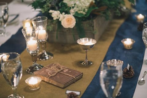 Red And Gold Wedding Table Decorations Photograph Black Iv