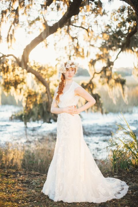 Dreamy Southern Cotton Field Styled Bridal Shoot - Hey 