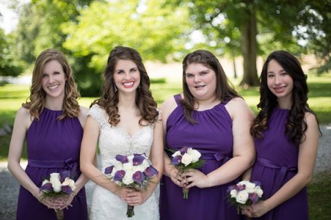 Royal Purple Bridesmaids' Dresses | Craig Hodge Photography | See More! https://heyweddinglady.com/elegant-simplicity-in-royal-purple-from-craig-hodge-photography/