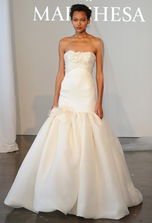 Structured Mermaid Wedding Dress Marchesa Bridal Spring 2015 Via