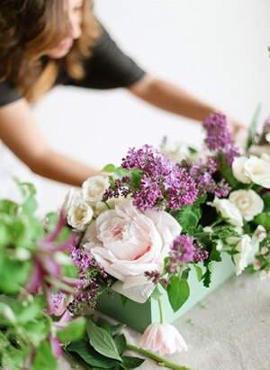 DIY Lush Spring Centerpiece | Laura Murray Photography | Style Me Pretty - http://www.stylemepretty.com/living/2014/05/20/diy-lush-spring-centerpiece/