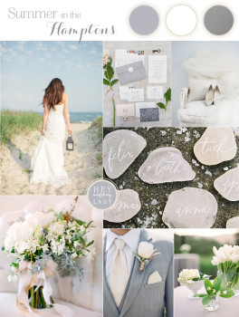 Beach Chic - White, Silver & Gray Hamptons Wedding Inspiration - Hey ...