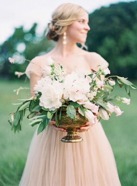 Warm Ivory Reem Acra Wedding Dress | Landon Jacob Photography | See More! https://heyweddinglady.com/fab-bridal-alternatives-white-wedding-dress/