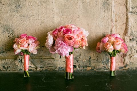 Glamorous Pink Wedding Bouquets | Erin Johnson Photography | See More! https://heyweddinglady.com/romantic-industrial-glam-wedding-from-erin-johnson-photography/