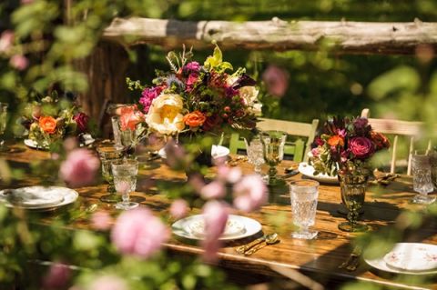 Southern Garden Wedding Brunch in Jewel Tones from Lovely and Light ...
