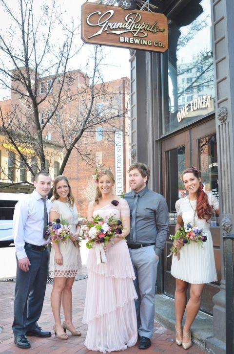 Boho Brewery Wedding Inspiration at Grand Rapids Brewing Co. the Number One Beer City in the US! | Nicole Marie Photography | See More! https://heyweddinglady.com/boho-brewery-wedding-inspiration-in-rich-jewel-tones/