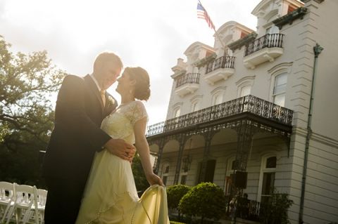 Vintage Southern Wedding Portraits at The Orleans Club | Eye Wander Photography | See More! https://heyweddinglady.com/gold-and-champagne-wedding-in-new-orleans/