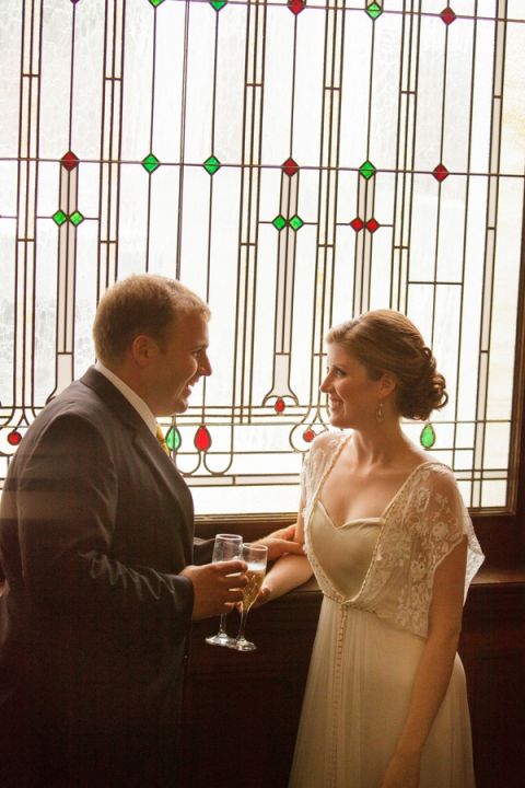 A Vintage Southern Wedding with Gorgeous Stained Glass Windows | Eye Wander Photography | See More! https://heyweddinglady.com/gold-and-champagne-wedding-in-new-orleans/