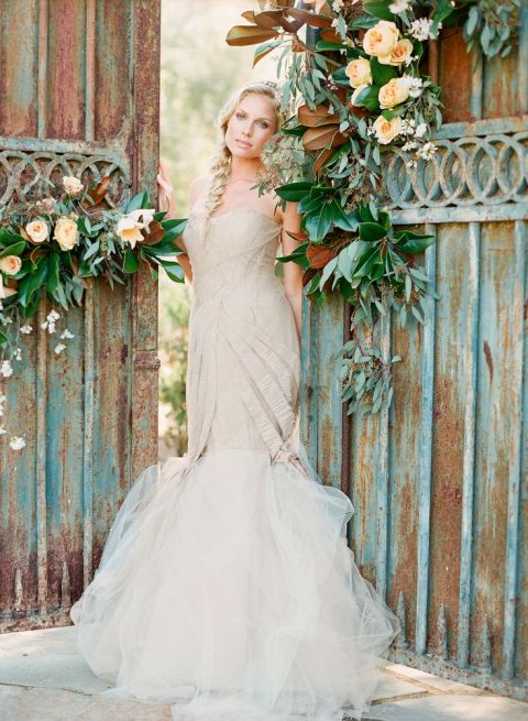 Peach and Patina - End of Summer Garden Wedding - Hey Wedding Lady