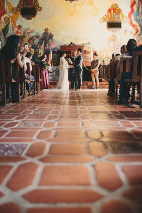Southern California Mission Style Wedding Ceremony | Yes, Dear. Studio | Old World Spanish Inspired Wedding