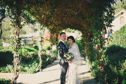 Elegant Arbor Wedding Portraits at San Ysidro Ranch | Yes, Dear. Studio | Old World Spanish Inspired Wedding