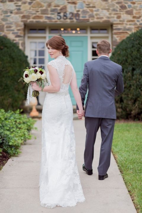 Sweet Bridal Portraits | Kirsten Smith Photography | English Inspired Country Club Wedding in Purple and White