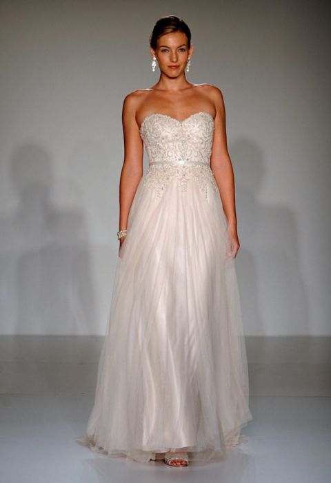 Beaded Blush Sweetheart Wedding Dress | The Best of Bridal Fashion Fall 2015