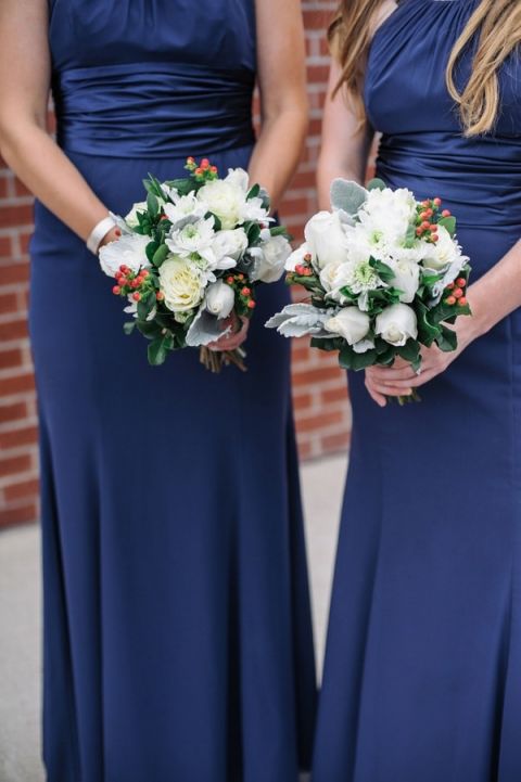 Navy blue and coral bridesmaid dresses best sale