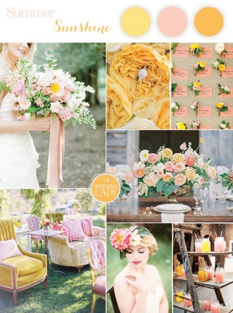 Summer Sunshine and Citrus Wedding Inspiration in Pink and Yellow