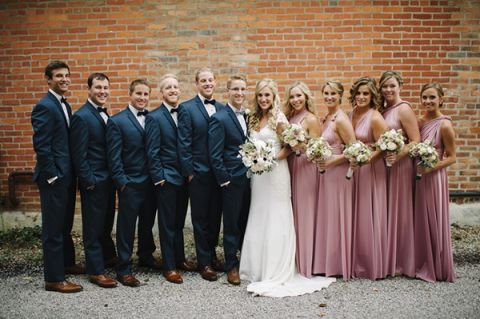 Wintery Blush and Slate Blue Wedding - Hey Wedding Lady