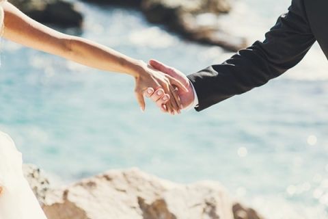 Romantic Seaside Wedding Portraits | Vitaly M Photography | Black Tie Coastal Wedding with Classic Beach Details