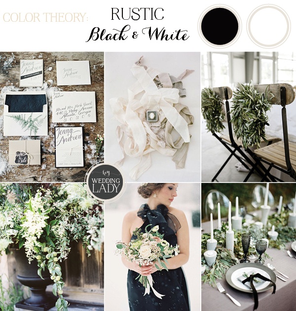 Color Theory Inspiration for a Black and White Winter Wedding - Hey ...