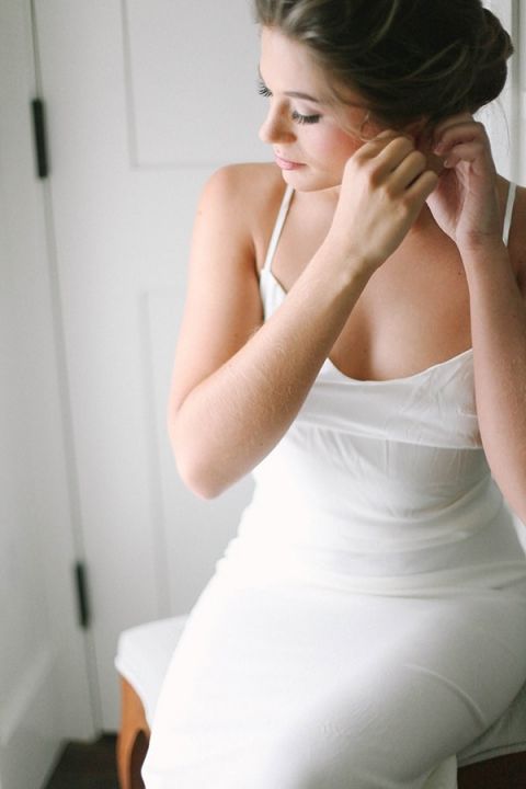 Bride Getting Ready in the Winter Light