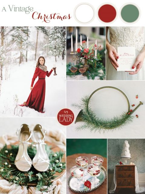 A Vintage Christmas Wedding with Traditional English Styling