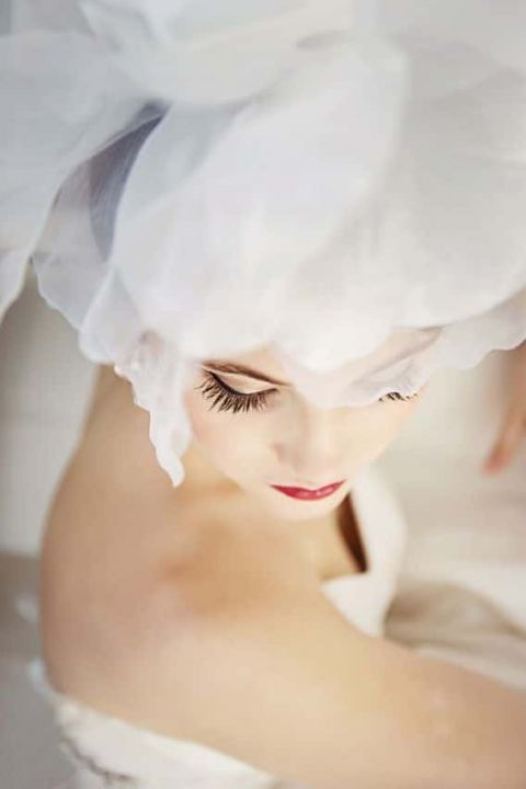 Chiffon Flower Wedding Fascinator | Maru Photography | The Best Bridal Accessories of 2014!