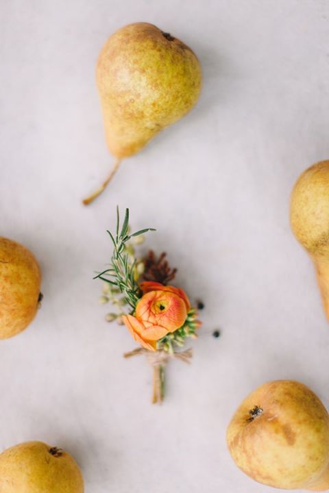 Rustic Orange Boutonniere