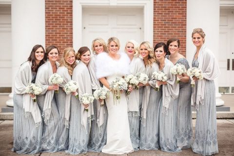 Winter wraps for store bridesmaids