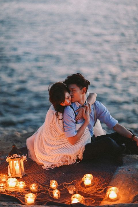 A Romantic Seaside Engagement By Candlelight Styled Shoot Real Love