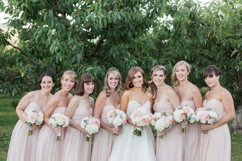 Sparkling Blush and Champagne Wedding in an Apple Orchard - Hey Wedding ...